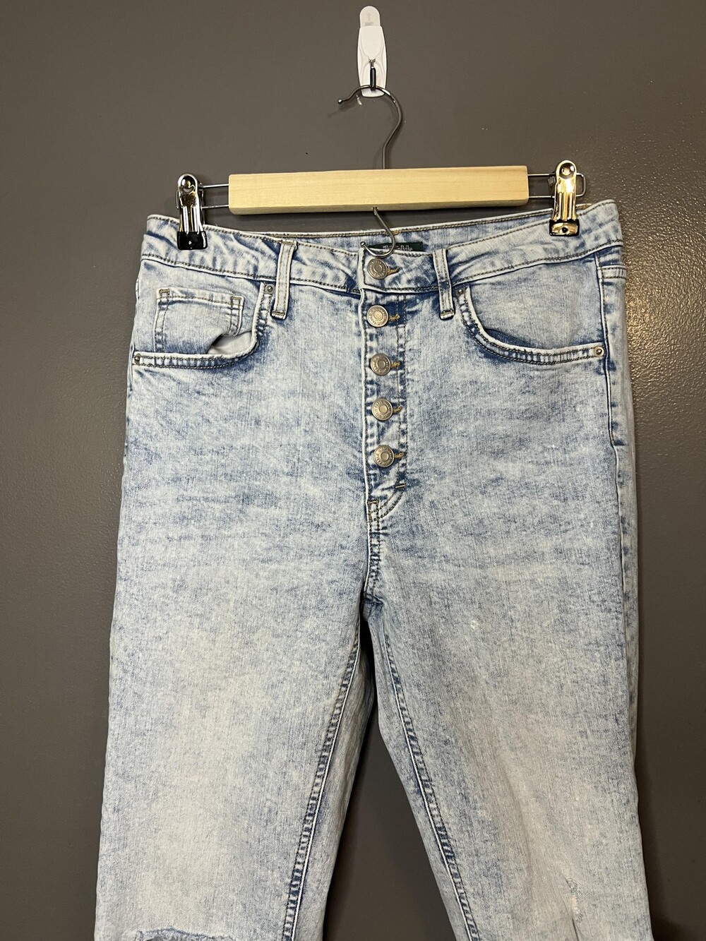 Wild Fable Jeans Womens 8 Light Wash Highest Rise Skinny Distressed Ripped